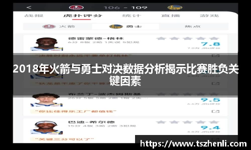 2018年火箭与勇士对决数据分析揭示比赛胜负关键因素